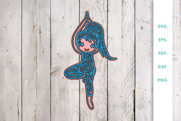 3D Multi Layer Cute Yoga Girl 2