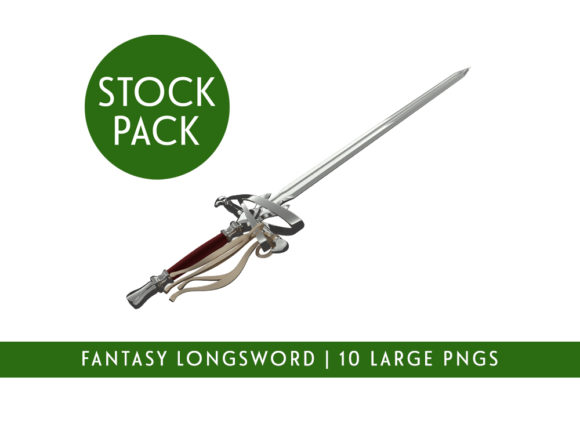 3D Sculpted Fantasy Longsword Pack: Premium Design Assets
