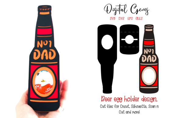 Beer Egg Holder Father's Day Design