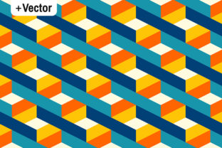 Bringing Depth to Design: The Retro Colorful 3D Lines Check Pattern