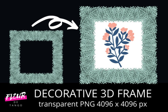 Decorative 3D Square Frame Clipart V.44 Evaluation