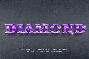 Diamond 3D Text Effect Mockup for Designers