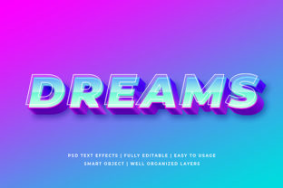 Dreams - Colorful 3d Text Effect Mockup Review