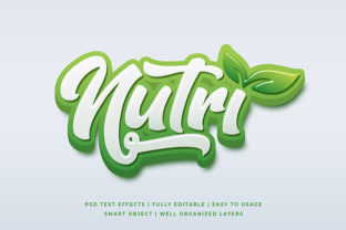 Green Natural 3D Text Effect Mockup