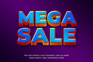 Mega Sale 3d Text Effect Mockup: Elevate Your Promotional Designs Instantly