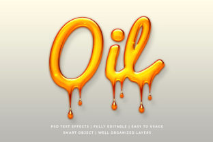 Oil Liquid Dropped 3d Text Effect Mockup