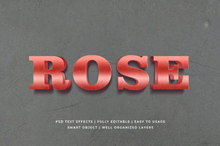 Red Rose 3d Text Effect Mockup: Elevating Visual Stories with Floral Elegance