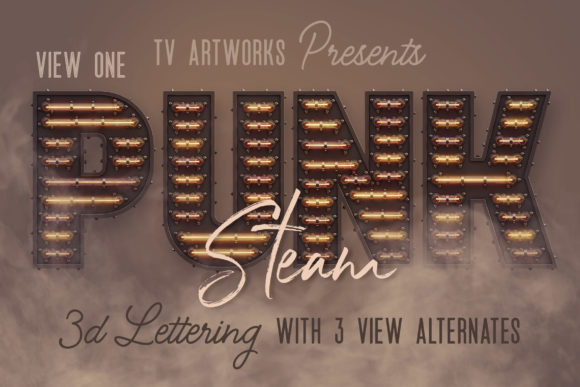 Steampunk Neon 3D Lettering: Bringing Retro-Futuristic Style to Your Creative Projects