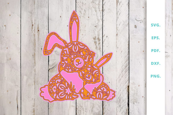 Unleash Your Creativity with the 3D Multi-Layer Bunny Out of Mandala 4: The Ultimate Digital Craft Asset