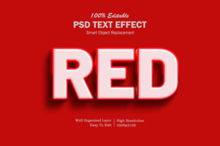 Velvet Red 3D Text Effect for Design